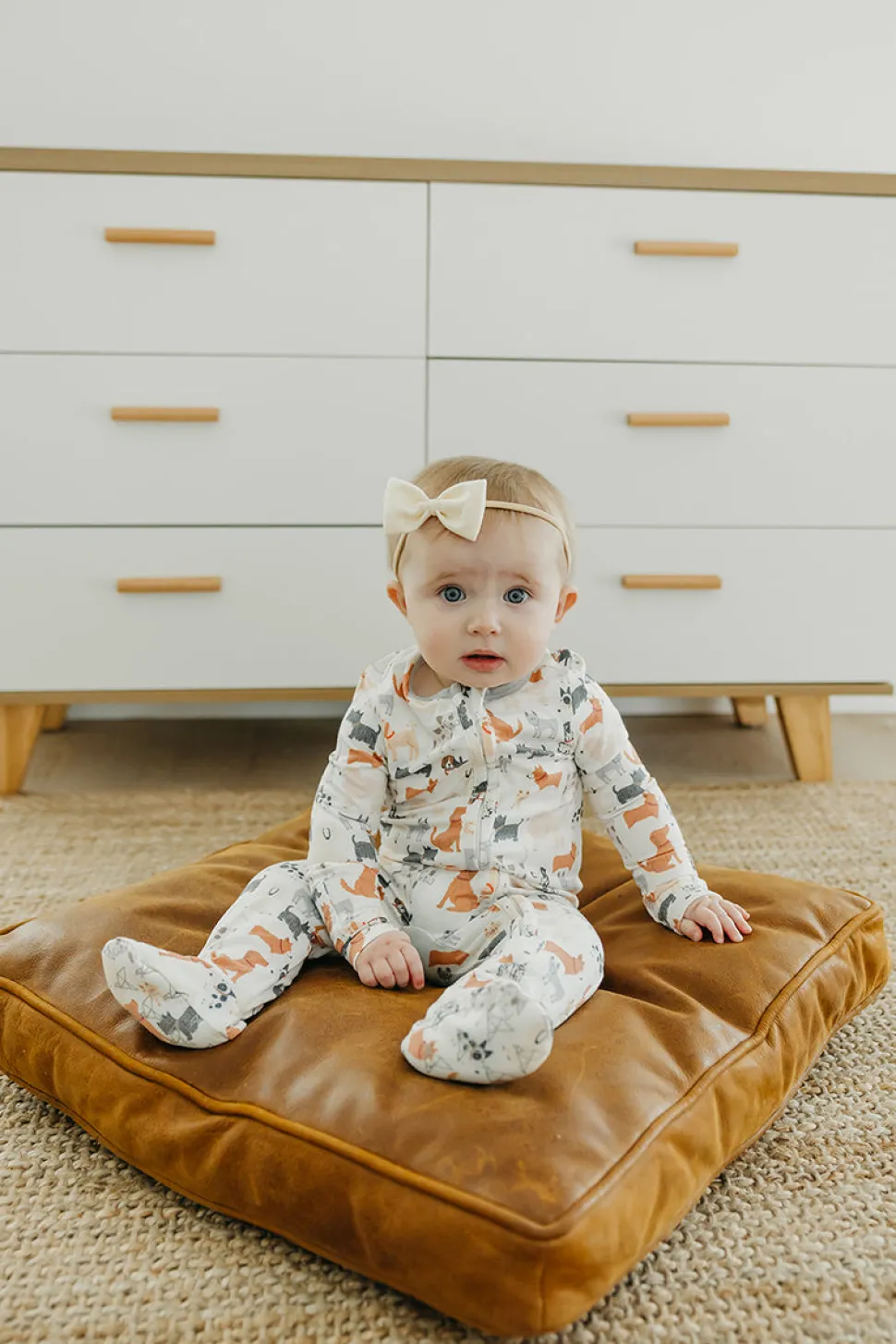 Copper Pearl Zip-up Footie - Rufus (18-24M)
