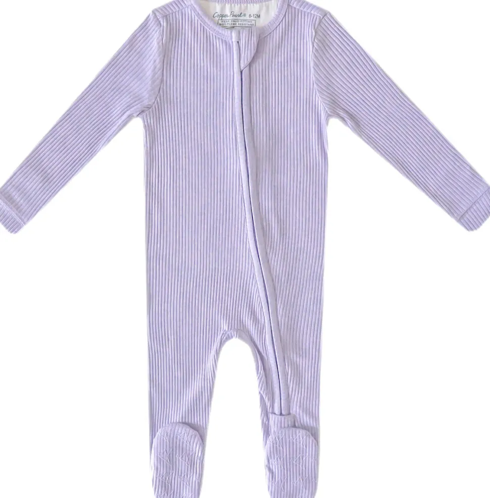 Copper Pearl Zip-up Footie - Periwinkle (18-24M)
