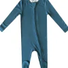 Copper Pearl Zip-up Footie - Steel (18-24M)