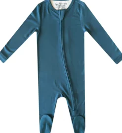 Copper Pearl Zip-up Footie - Steel (18-24M)
