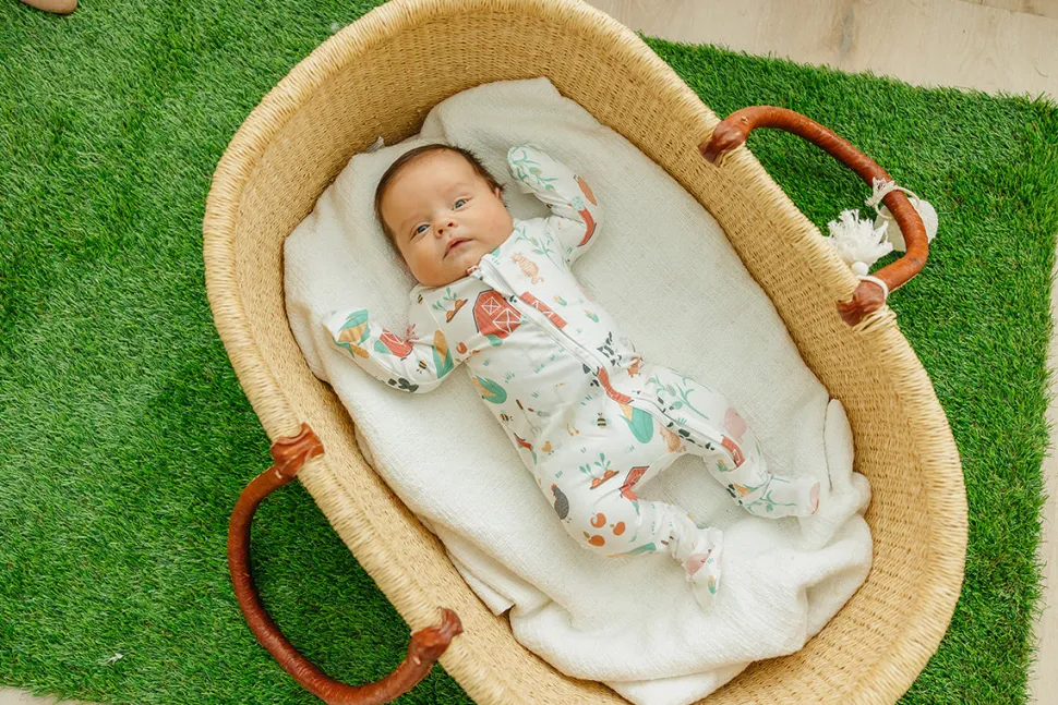 Copper Pearl Zip-up Footie - Farmstead (18-24M)