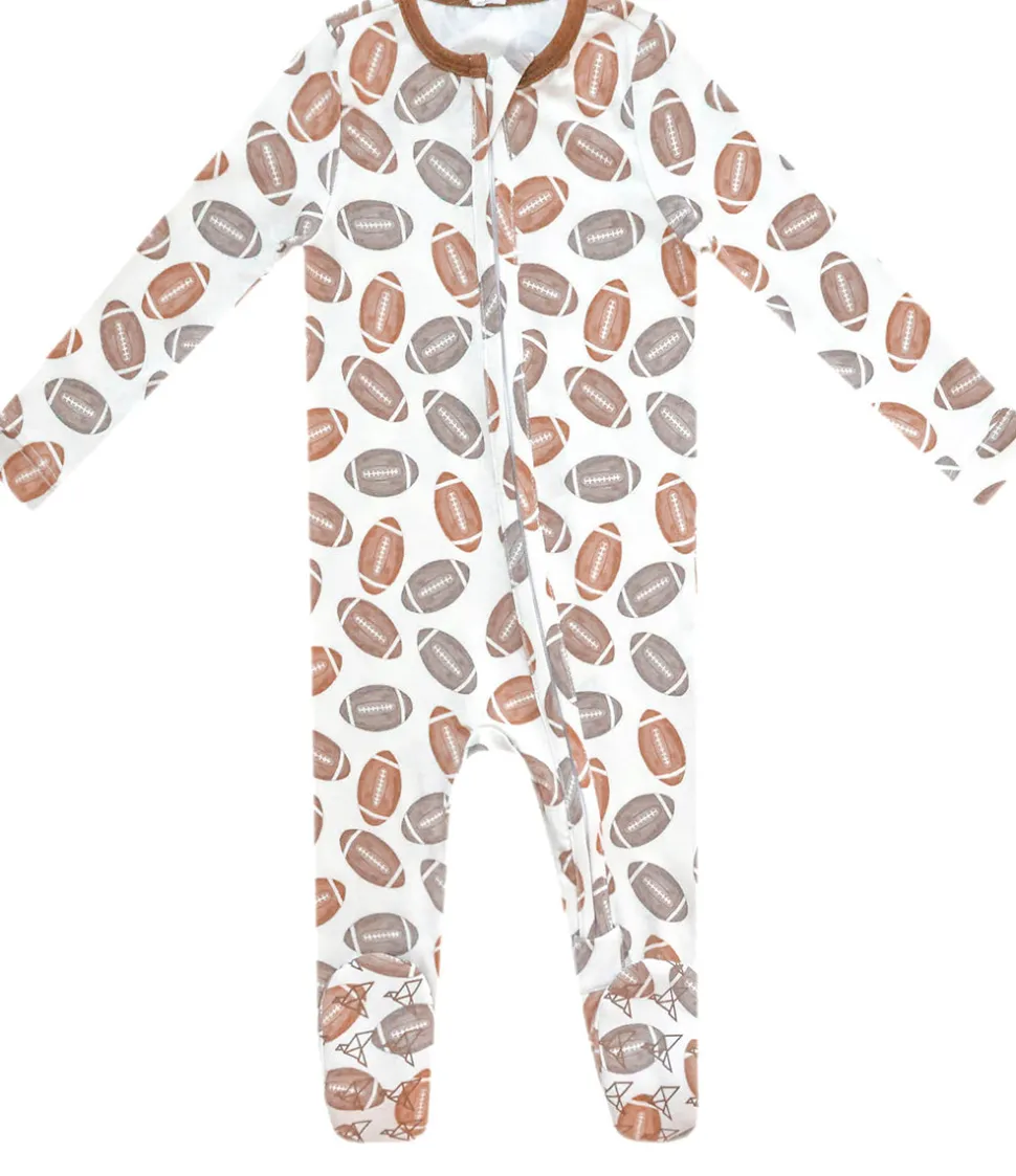 Copper Pearl Zip-up Footie - Blitz (6-12M)