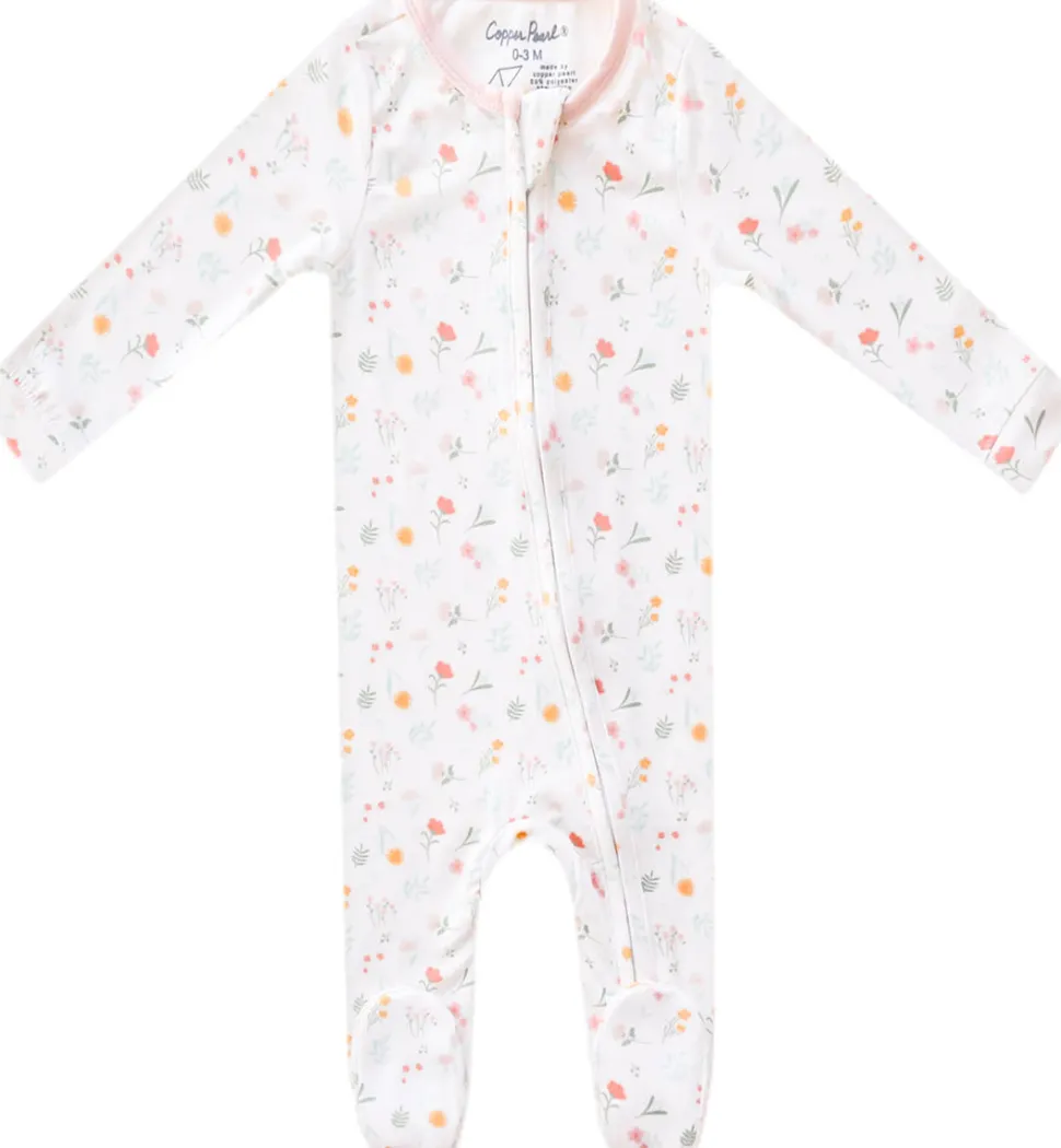 Copper Pearl Zip-up Footie - Mabel (12-18M)