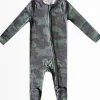 Copper Pearl Zip-up Footie - Hunter (6-12M)