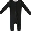 Copper Pearl Zip-up Footie - Midnight (0-3M)