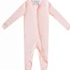 Copper Pearl Zip-up Footie - Blush (0-3M)