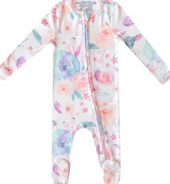 Copper Pearl Zip-up Footie - Bloom (3-6M)