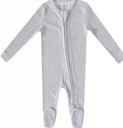 Copper Pearl Zip-up Footie - Ash (6-12M)