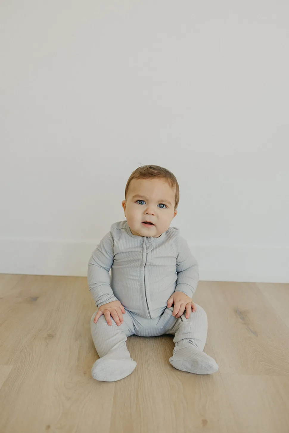 Copper Pearl Zip-up Footie - Ash (12-18M)