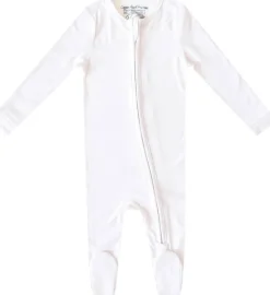 Copper Pearl Zip-up Footie - Dove (12-18M)
