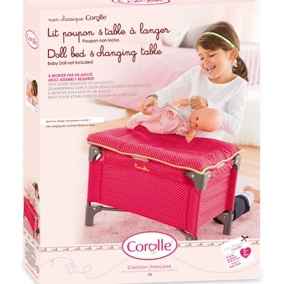 Corolle Mon Classique Doll Bed & Change Table Toy