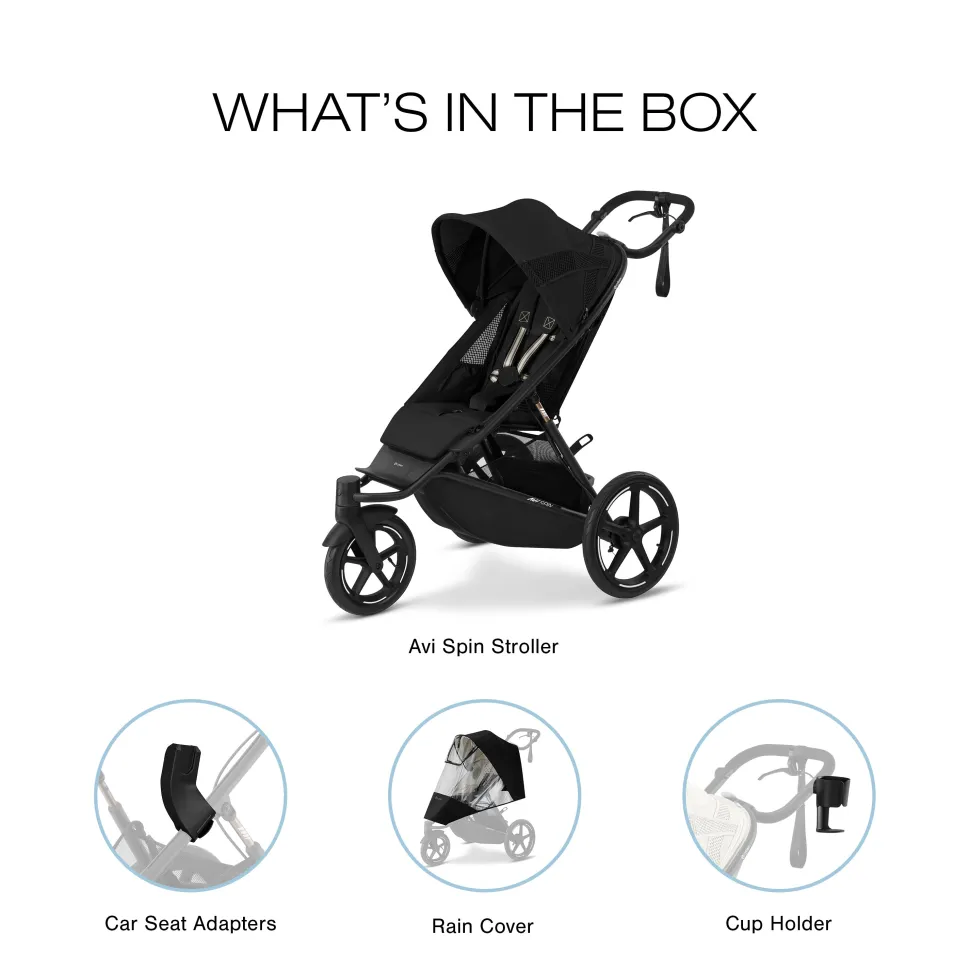 Cybex Avi Spin Jogging Stroller - Moon Black