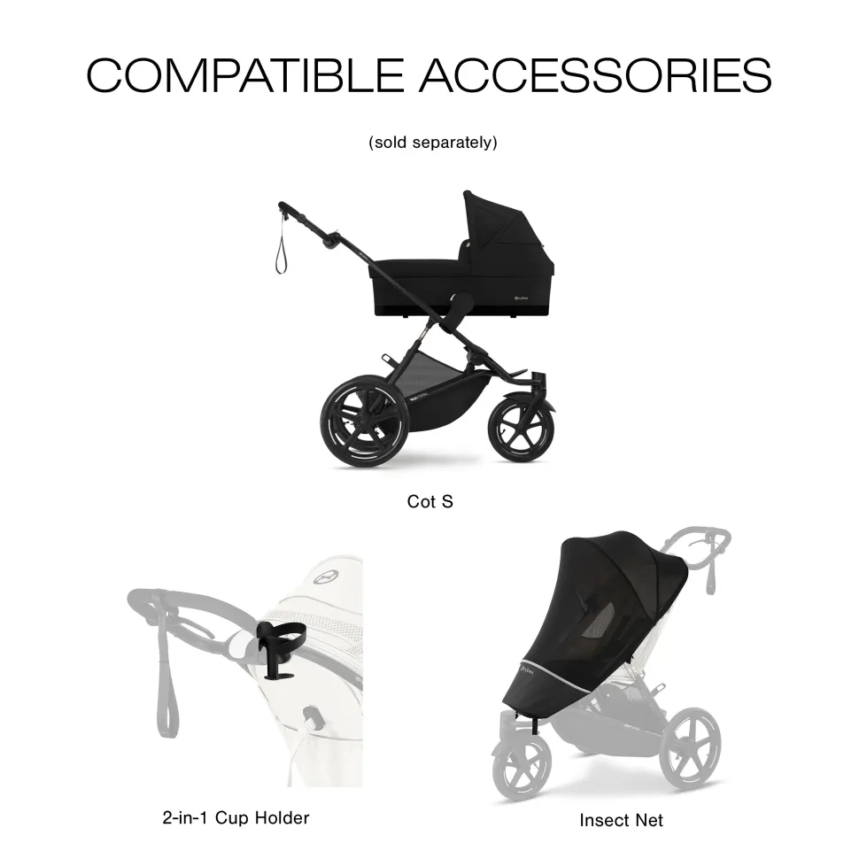 Cybex Avi Spin Jogging Stroller - Moon Black