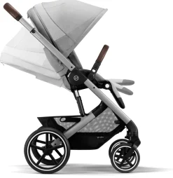 Cybex Balios S Lux 2 Stroller + Cot S Lux 2 Bundle - Silver Frame / Lava Grey