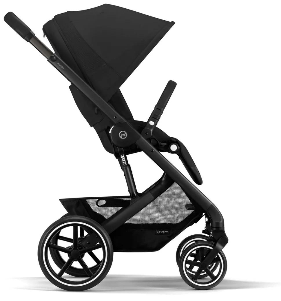 Cybex Balios S Lux Full Size Stroller + Cot S Bassinet Bundle (One Box) - All Black