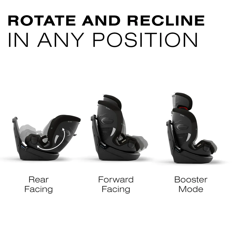 Cybex Callisto G 360 Rotating All-in-One Convertible Car Seat - Nightfall Black