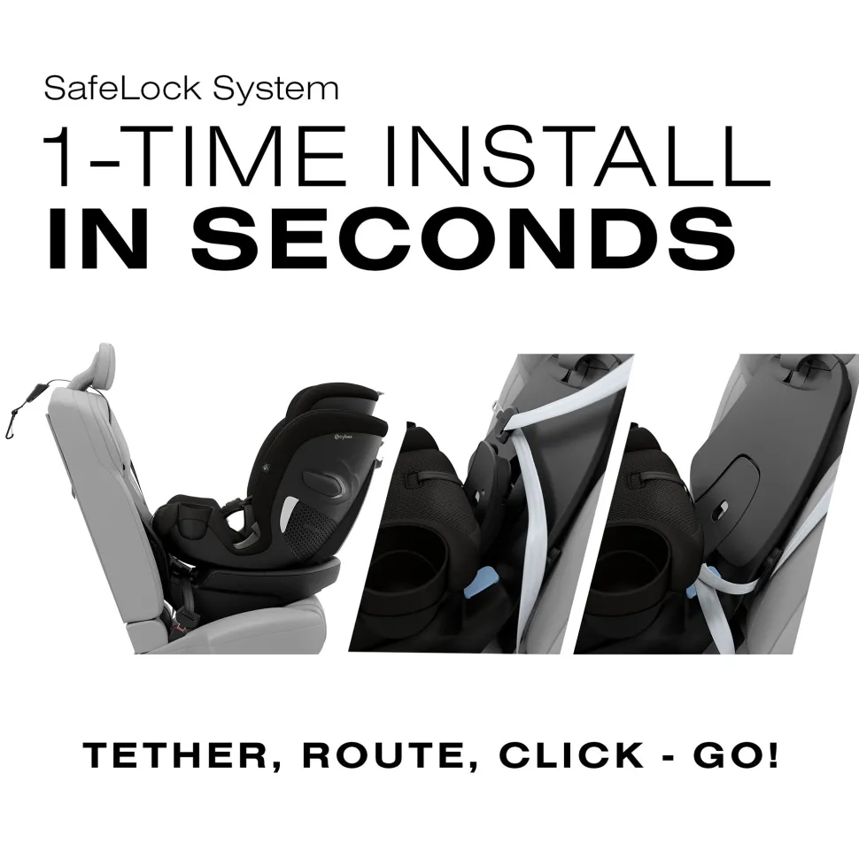 Cybex Callisto G 360 Rotating All-in-One Convertible Car Seat - Nightfall Black