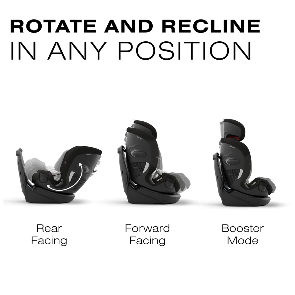 Cybex Callisto G 360 Rotating All-in-One Convertible Car Seat - Moon Black