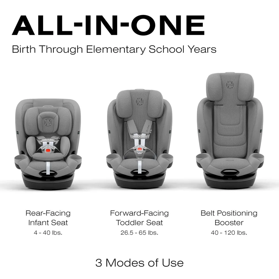 Cybex Callisto G 360 Rotating All-in-One Convertible Car Seat - Stone Grey