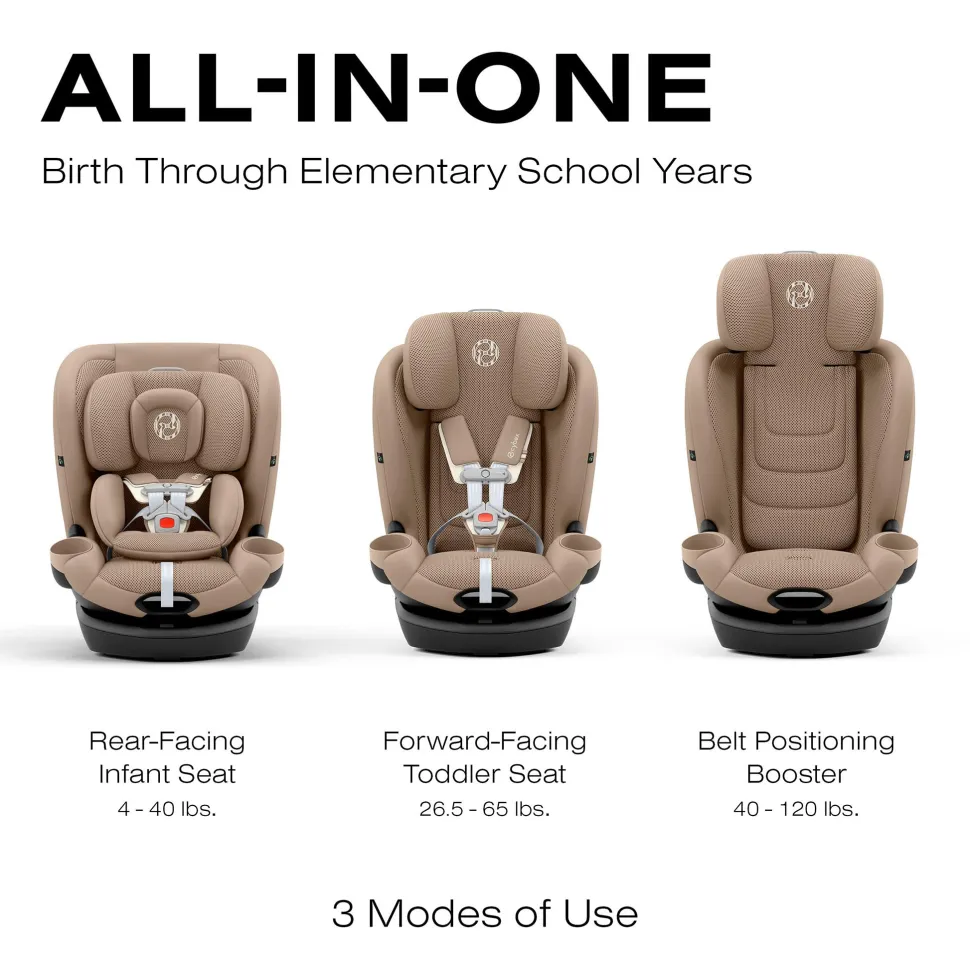 Cybex Callisto G 360 Rotating All-in-One Convertible Car Seat - Almond Beige