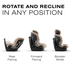Cybex Callisto G 360 Rotating All-in-One Convertible Car Seat - Almond Beige