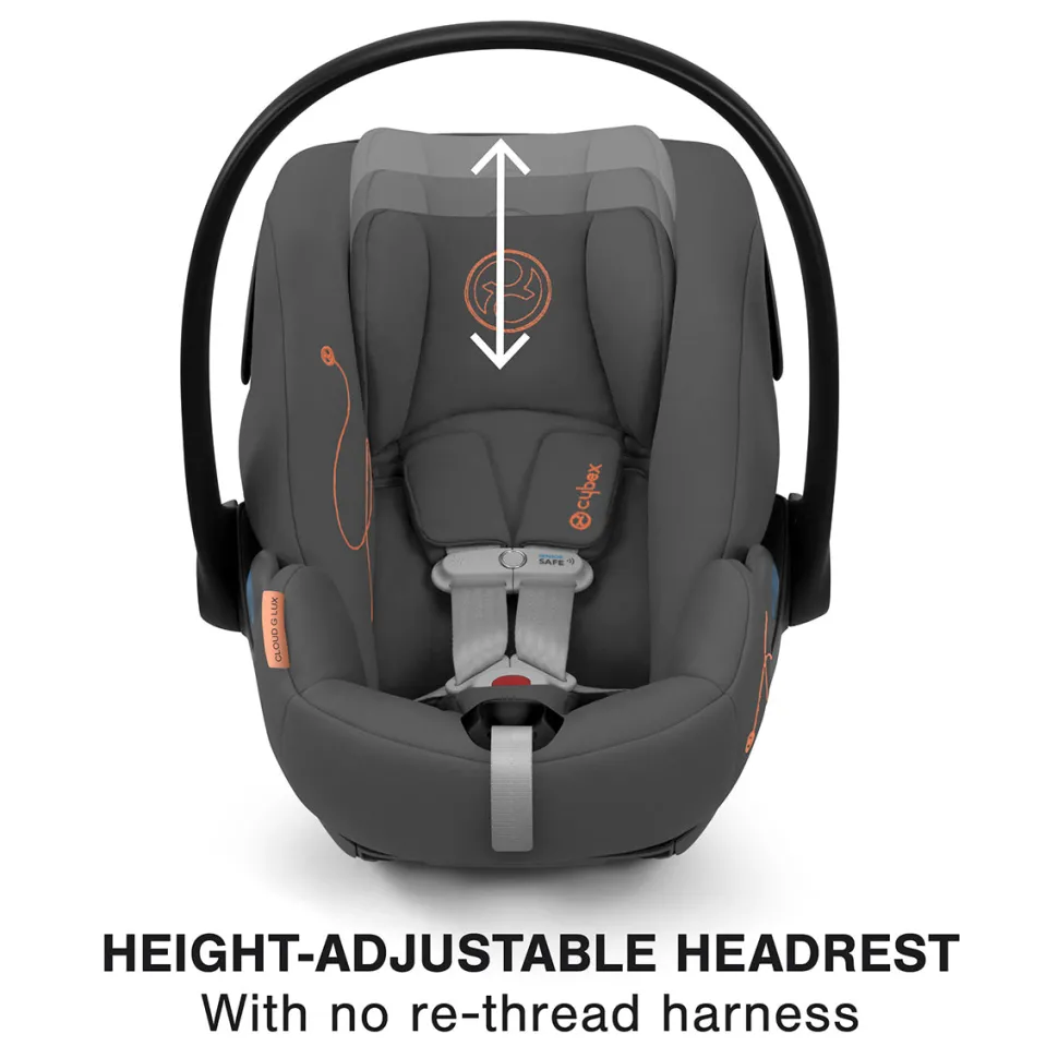 Cybex Cloud G Lux SensorSafe Comfort Extend Reclining Infant Car Seat - Lava Grey