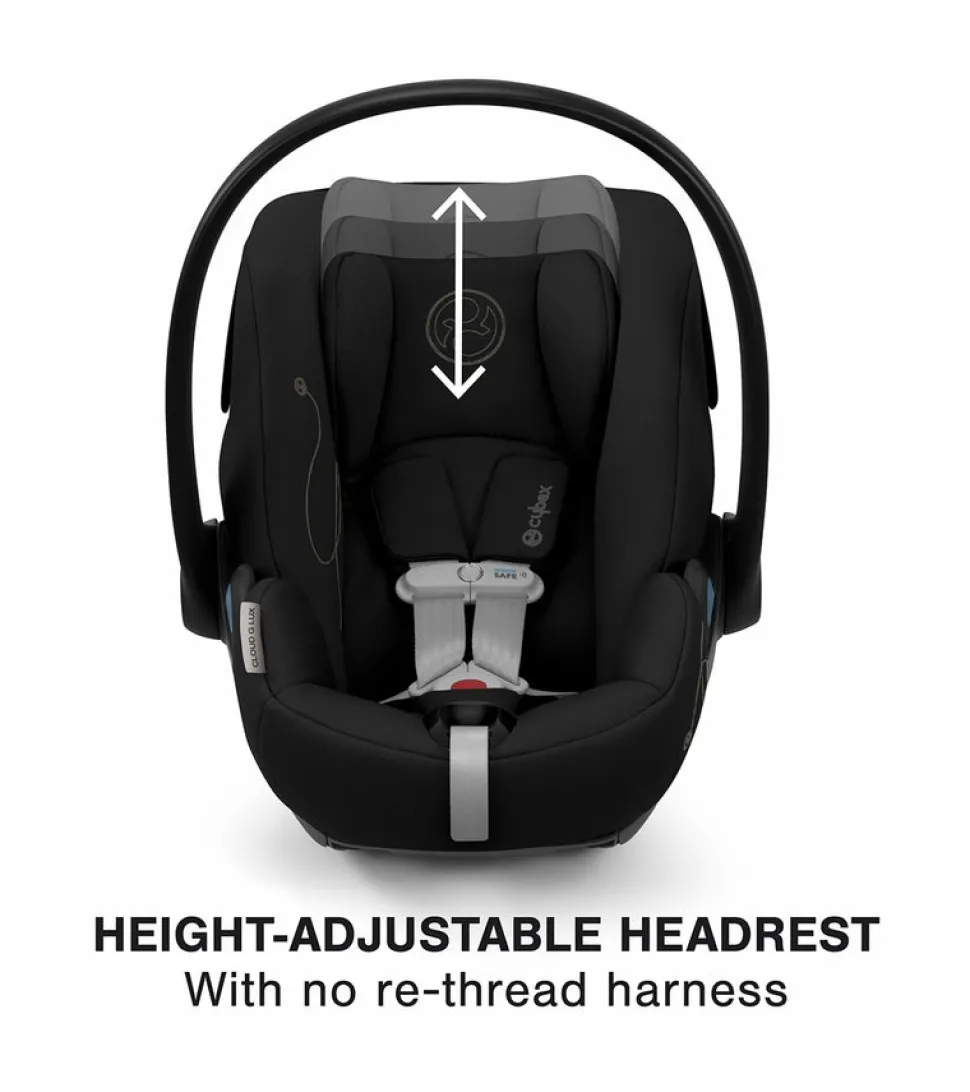 Cybex COYA Compact Stroller + Cloud G Lux SensorSafe Travel System Bundle - Rose Gold / Sepia Black / Moon Black