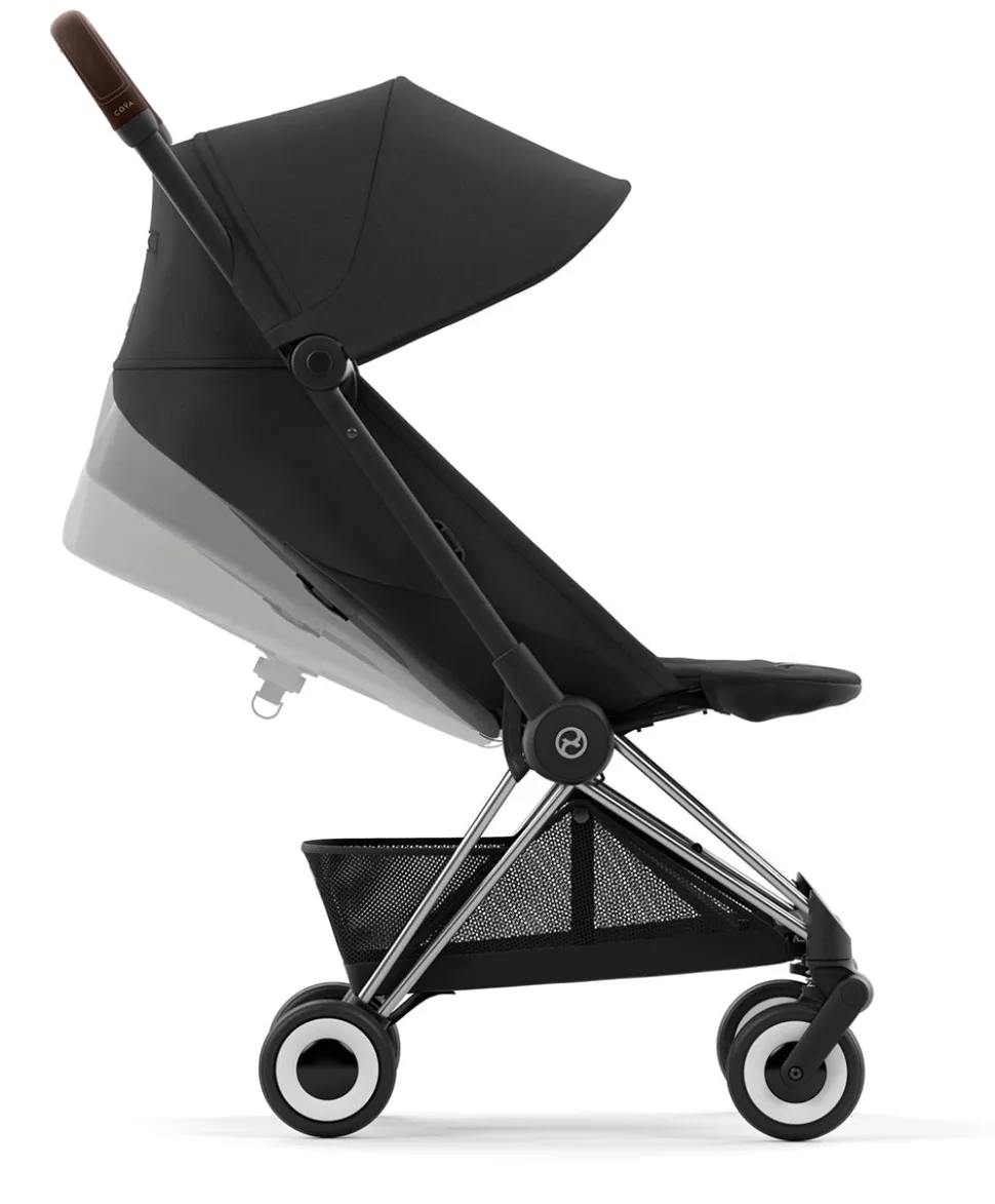 Cybex COYA Compact Stroller + Cloud G Lux SensorSafe Travel System Bundle - Rose Gold / Sepia Black / Moon Black