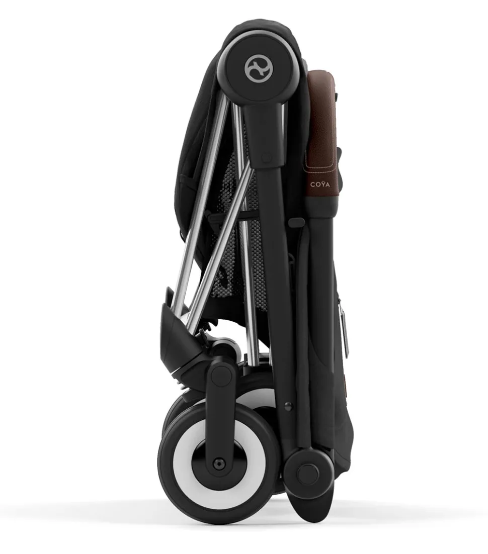 Cybex COYA Compact Stroller + Cloud G Lux SensorSafe Travel System Bundle - Rose Gold / Sepia Black / Moon Black