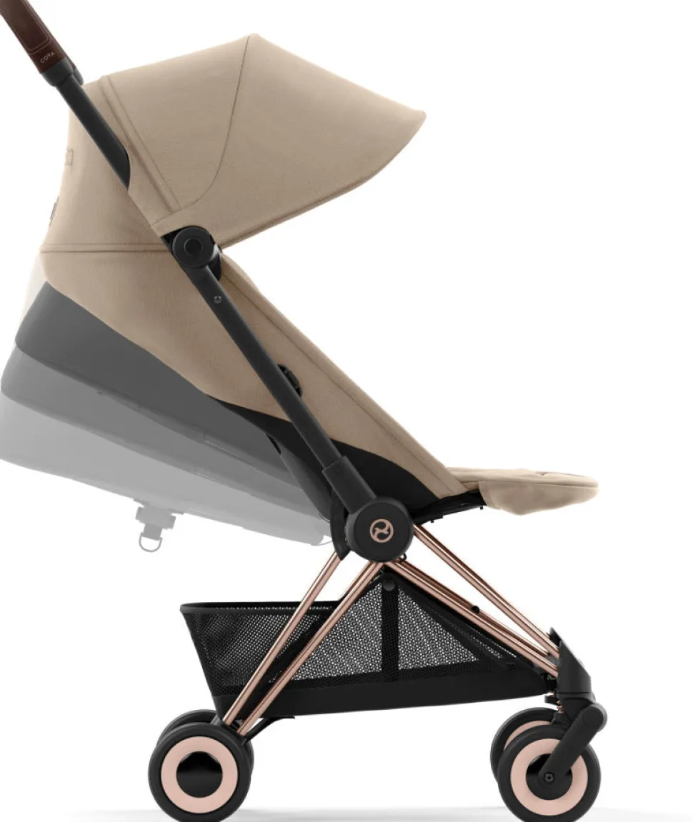 Cybex COYA Compact Stroller - Rose Gold / Cozy Beige