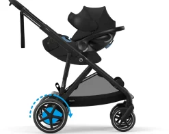 Cybex eGazelle S + Cloud G Lux SensorSafe Travel System Bundle - Black Frame / Moon Black / Moon Black