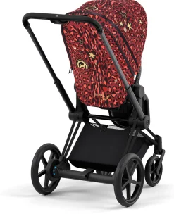 Cybex ePriam 2 Electronic Assist Complete Stroller with Lux Bassinet Bundle - Rockstar by Alec Voelkel