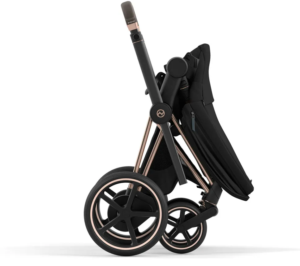 Cybex ePriam 2 Electronic Assist Stroller (One Box) - Rose Gold / Brown / Deep Black