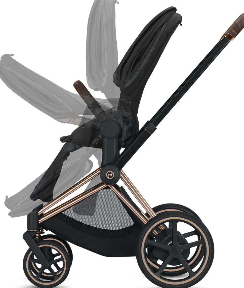 Cybex ePriam Electronic Assist Stroller - Rose Gold/Manhattan Grey