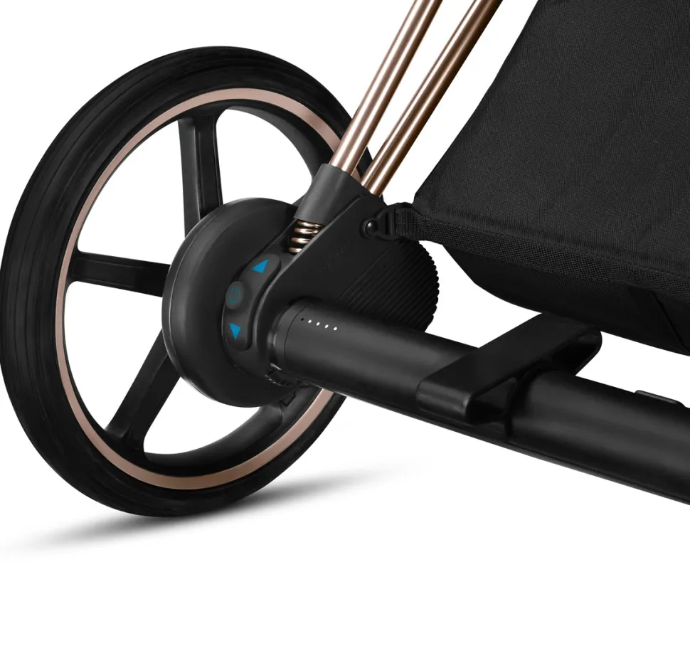 Cybex ePriam Electronic Assist Stroller - Rose Gold/Manhattan Grey
