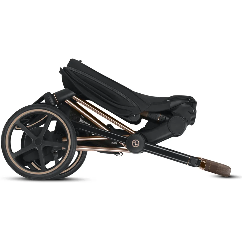 Cybex ePriam Electronic Assist Stroller - Rose Gold/Manhattan Grey