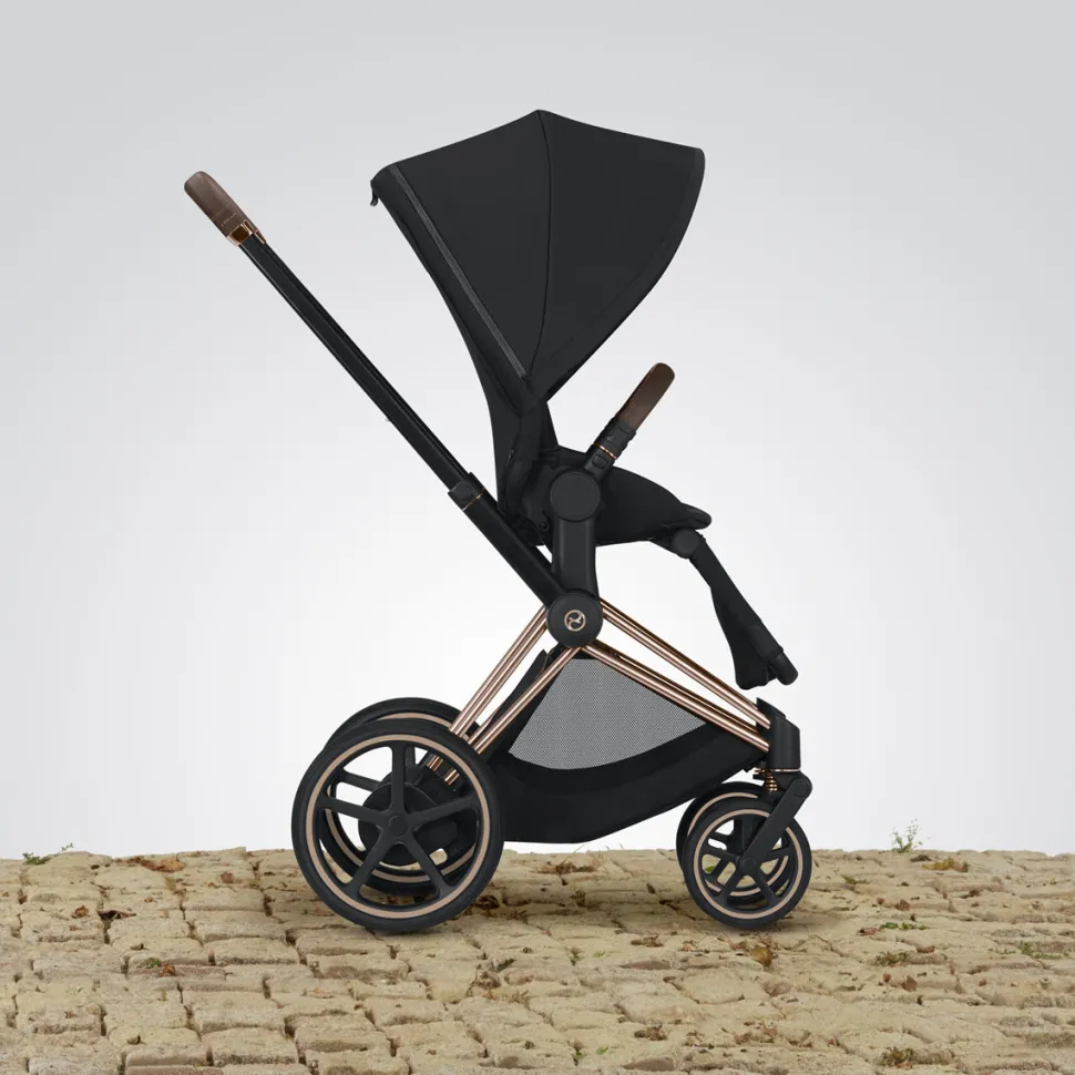 Cybex ePriam Electronic Assist Stroller - Rose Gold/Manhattan Grey