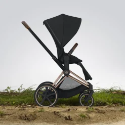 Cybex ePriam Electronic Assist Stroller - Rose Gold/Manhattan Grey