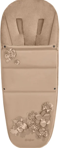 Cybex Footmuff - Simply Flowers - Nude Beige