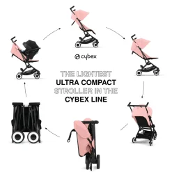 Cybex Libelle 2 Compact Stroller (with 1 Pull Harness) - Candy Pink