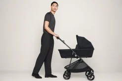 Cybex Melio Carbon 3 Compact Stroller + Melio Cot 3 Bundle - Moon Black