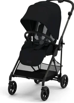 Cybex Melio Carbon 3 Compact Stroller - Moon Black