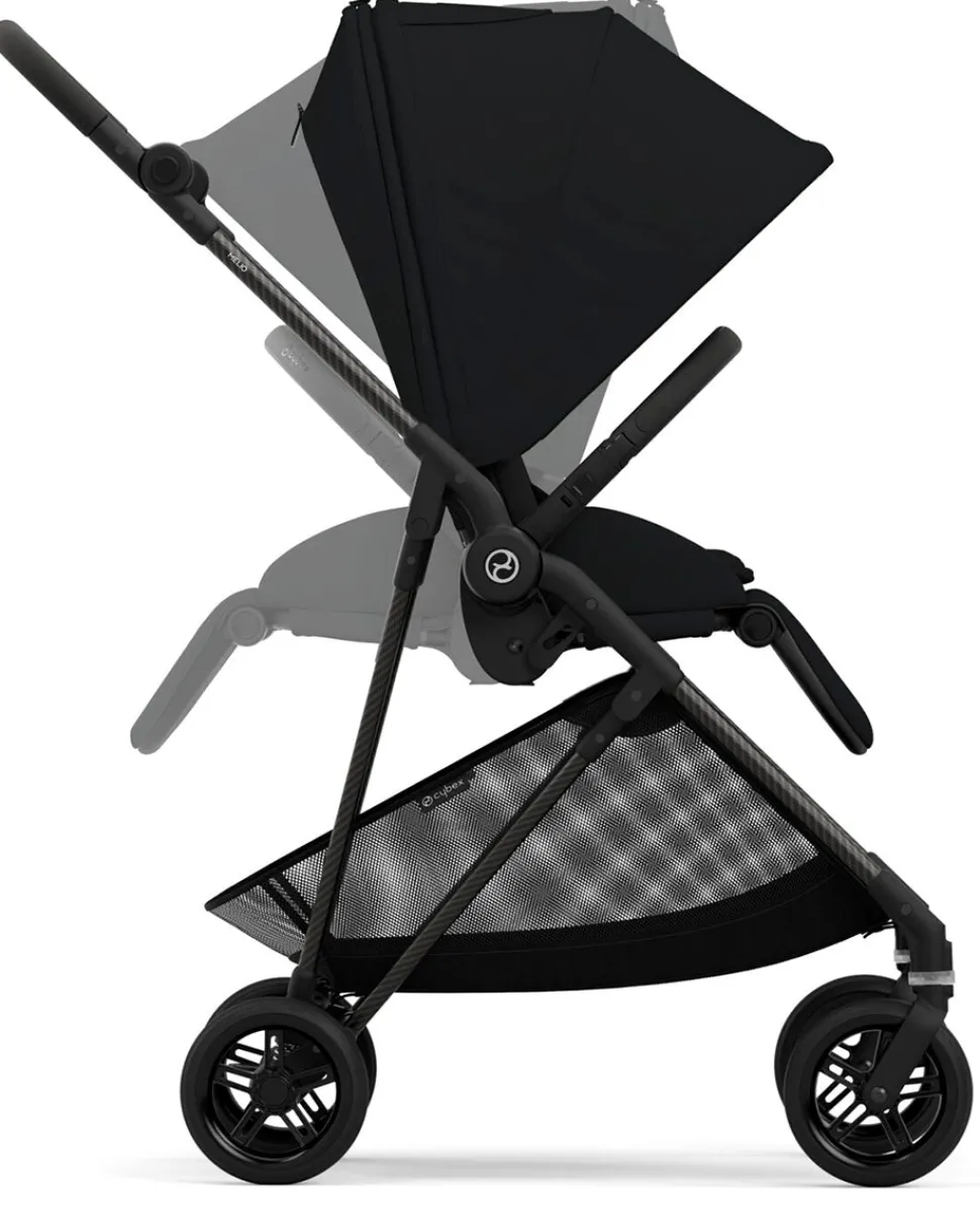 Cybex Melio Carbon 3 Compact Stroller - Moon Black