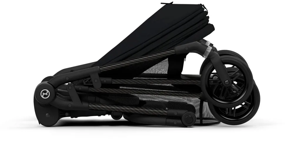 Cybex Melio Carbon 3 Compact Stroller - Moon Black