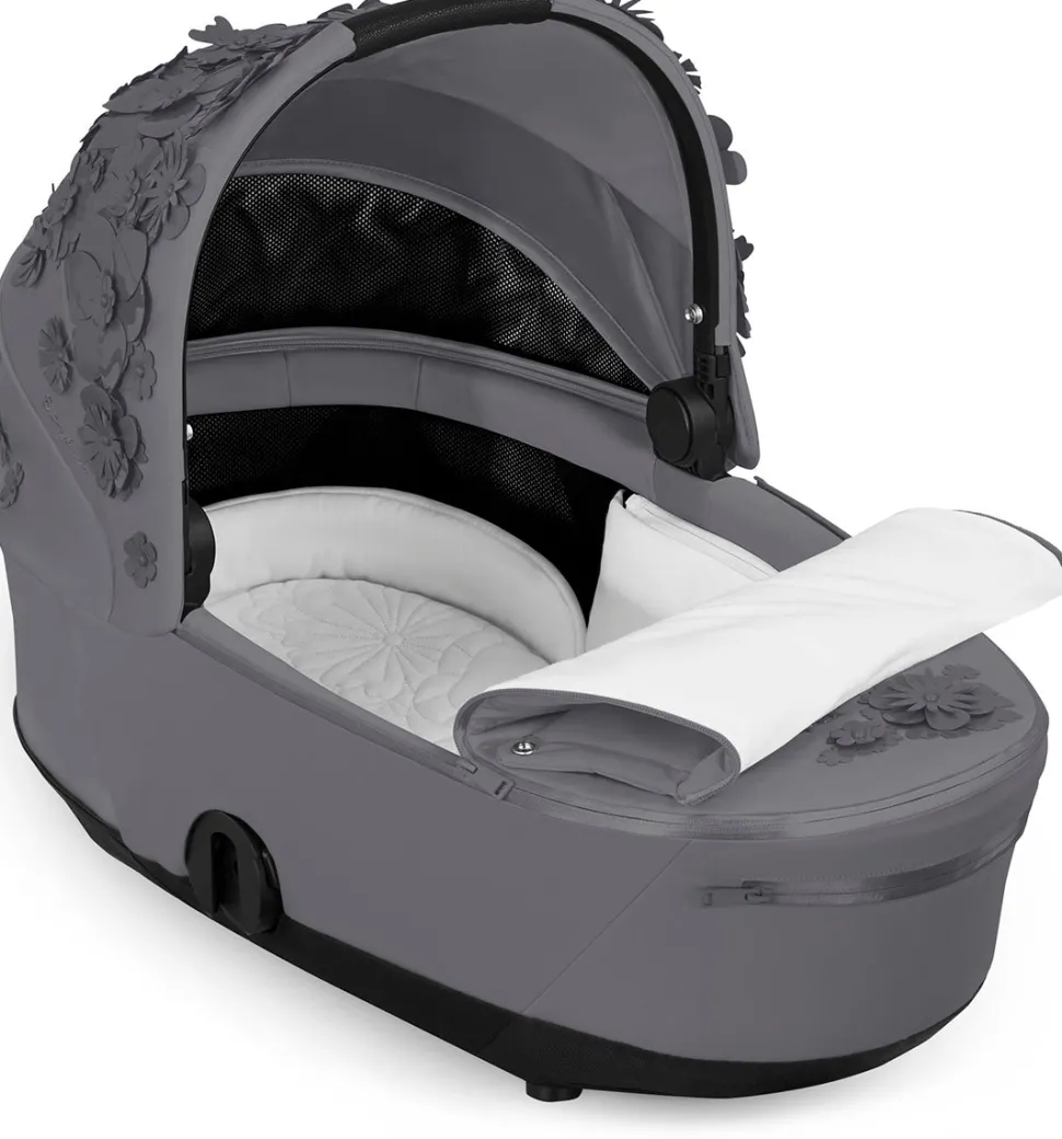 Cybex Mios 3 Lux Carry Cot - Simply Flowers Dream Grey