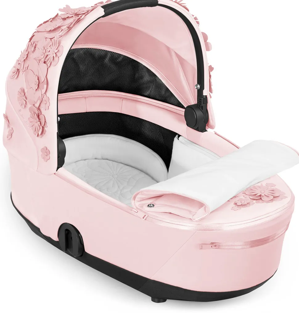 Cybex Mios 3 Lux Carry Cot - Simply Flowers Pale Blush
