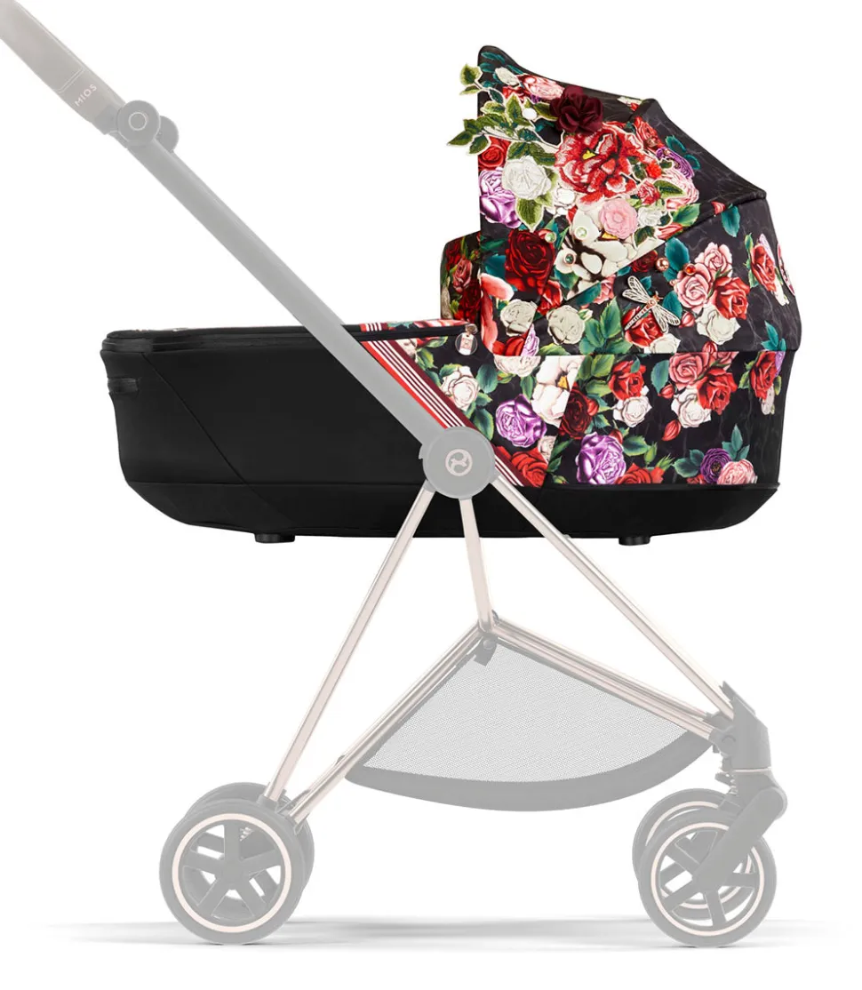 Cybex Mios 3 Lux Carry Cot - Spring Blossom Dark