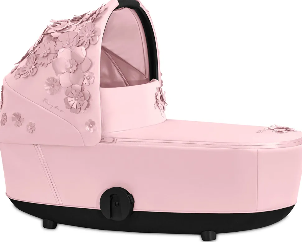 Cybex Mios Lux Carry Cot - Simply Flowers - Pale Blush