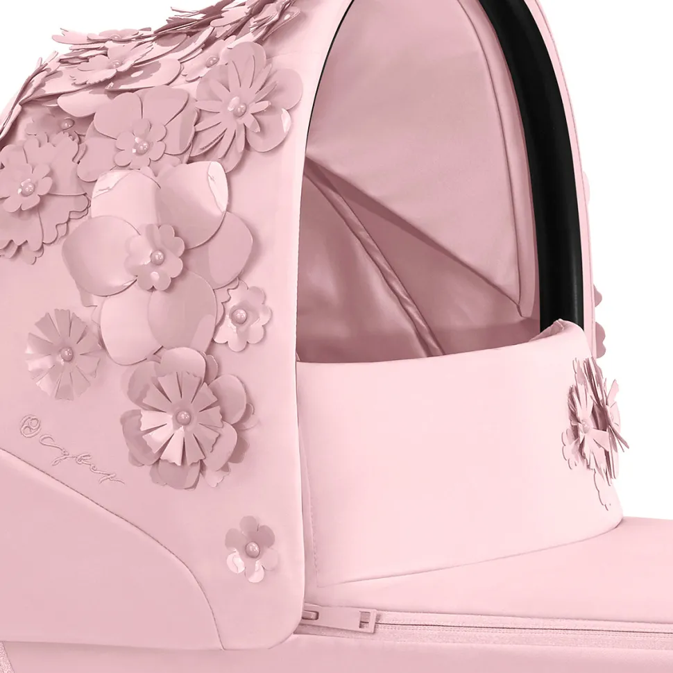 Cybex Mios Lux Carry Cot - Simply Flowers - Pale Blush