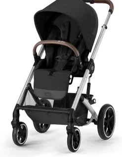 Cybex OPEN BOX Balios S Lux 2 Stroller - Silver Frame / Moon Black
